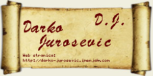 Darko Jurošević vizit kartica